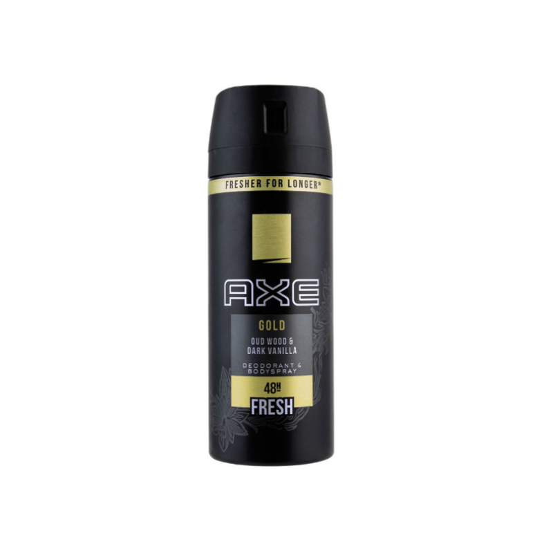 Axe Gold 48H Oud Wood & Dark Vanilla Deodorant Spray For Men, 150ml