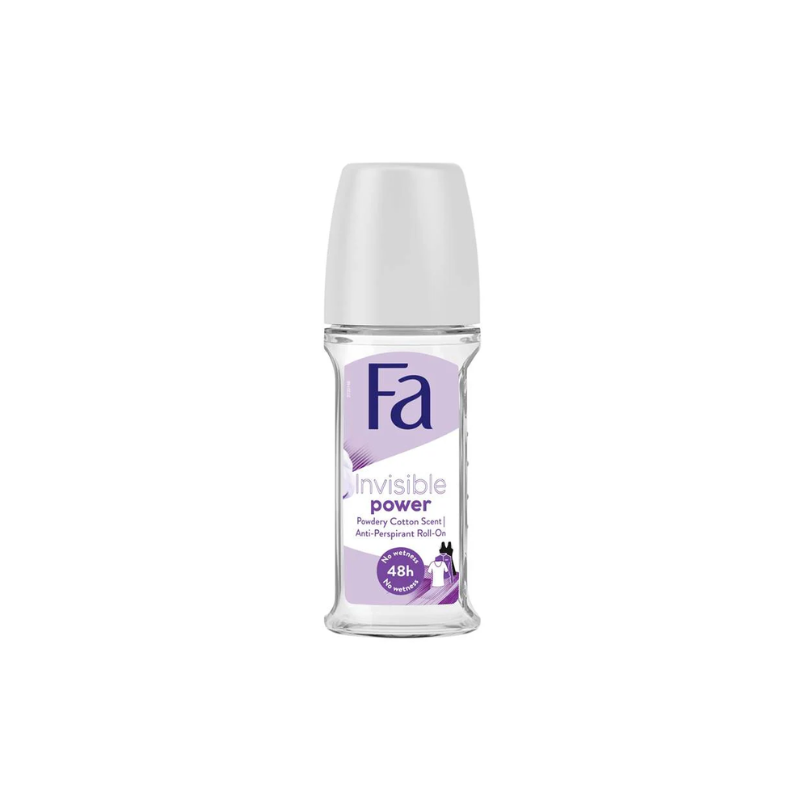 FA Roll on Anti-Perspirant Invisible Power Powdery Cotton Scent