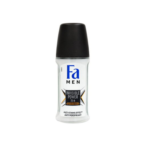 Fa Men 72H Invisible Power Refreshing Scent Roll-On Deodorant, For Men, 50ml