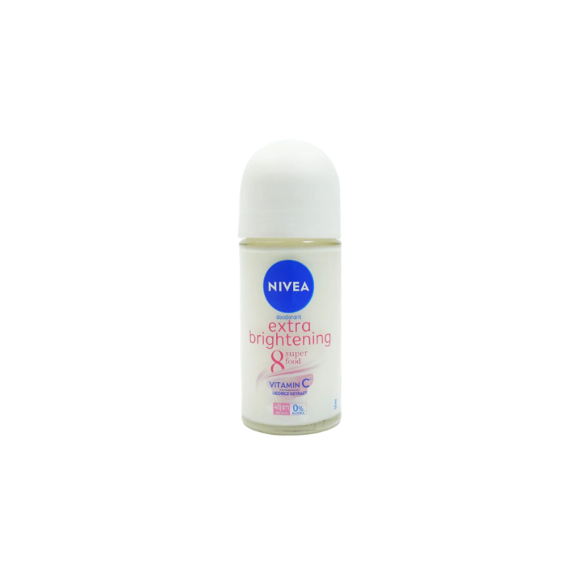 NIVEA ROLL ON DEODORANT EXTRA BRIGHTENING SUPER 8 FOOD 50 ML